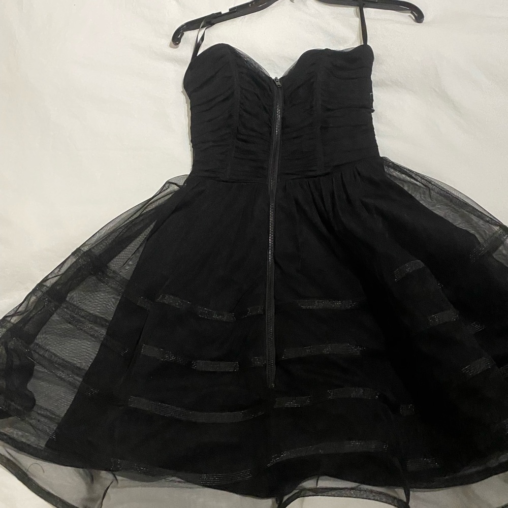 Strapless Black Dress with front zipper